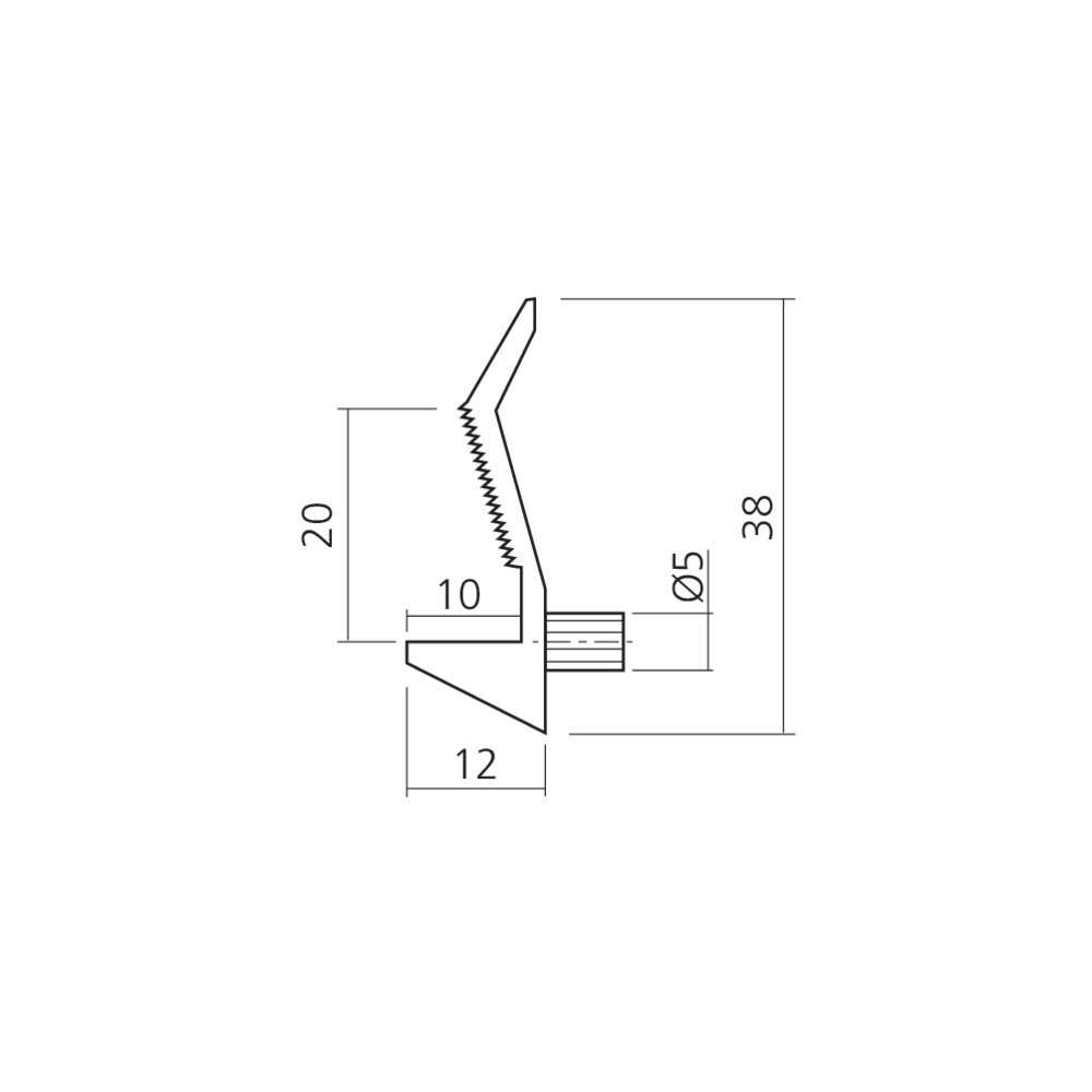Taquet coinceur Ø5 mm