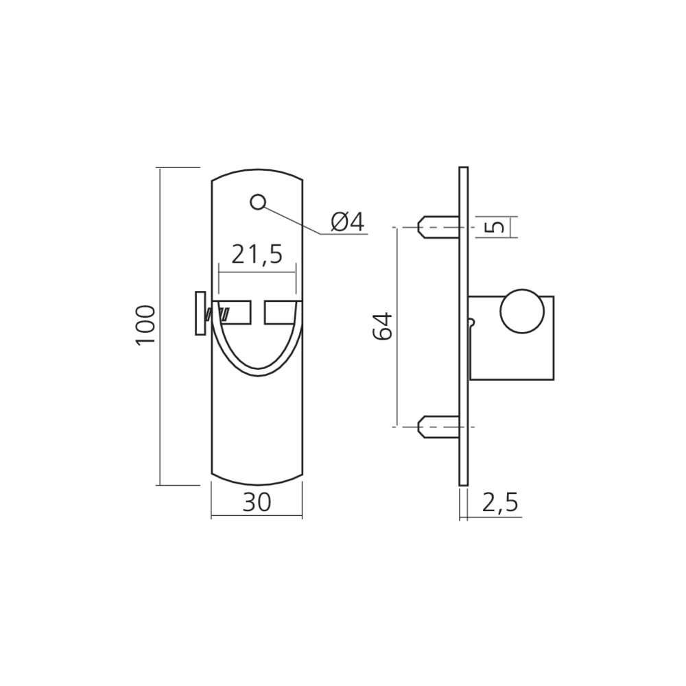 Support tube d'extrémité