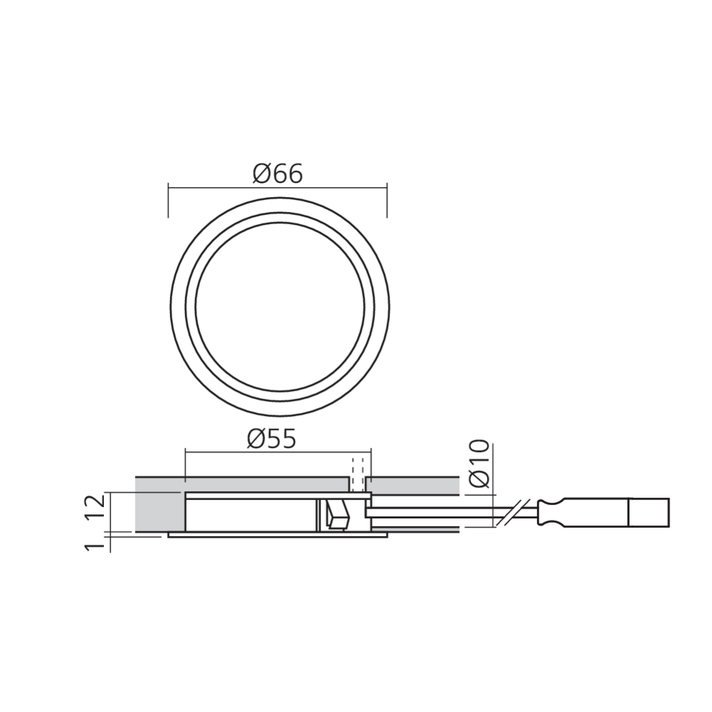 Spot LED 230 V Ø55 mm