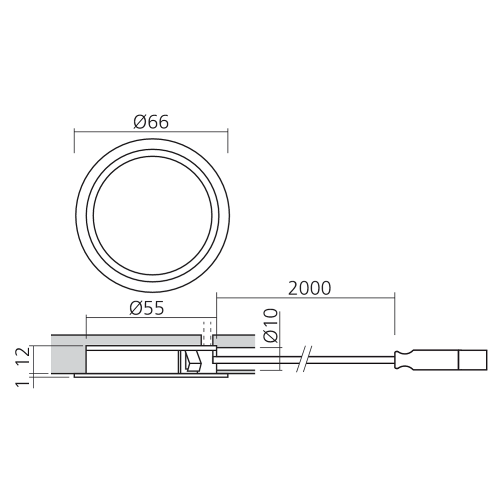 Spot LED 230 V Ø55 mm