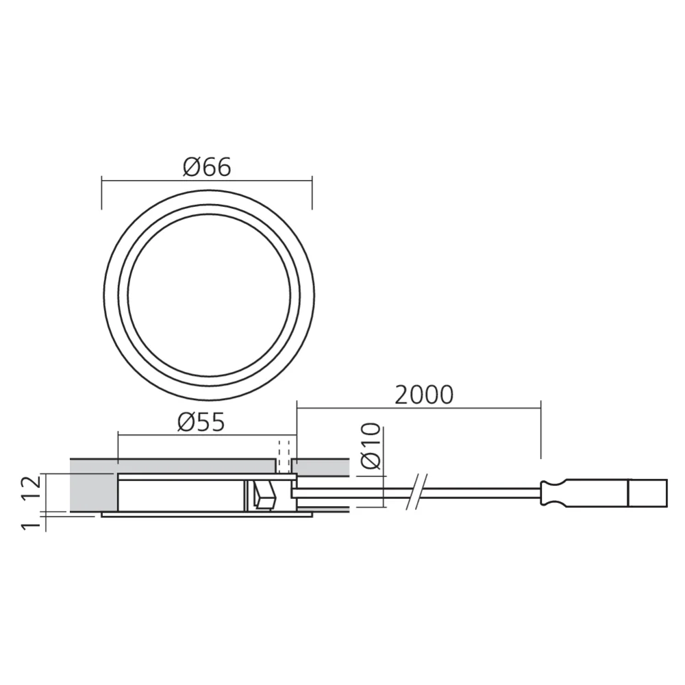 Spot LED 230 V Ø55 mm