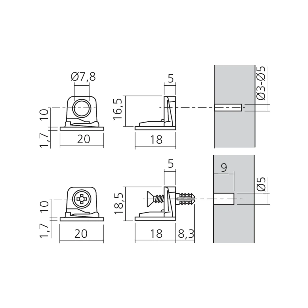 Taquet pour tablette PK2