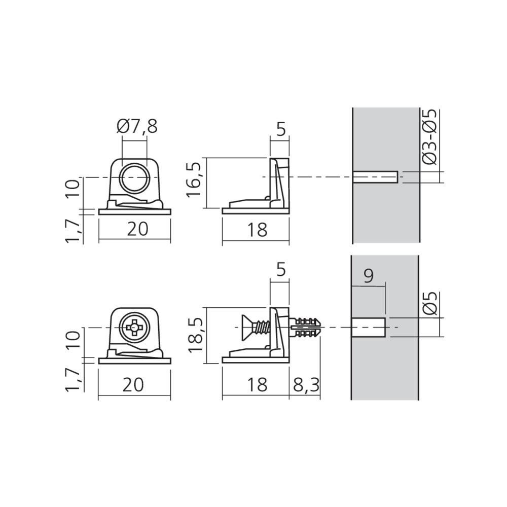 Taquet pour tablette PK2