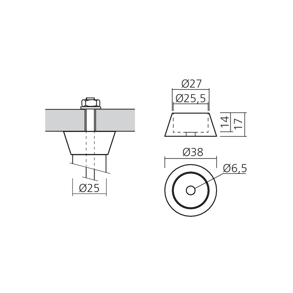 Fixation traversante