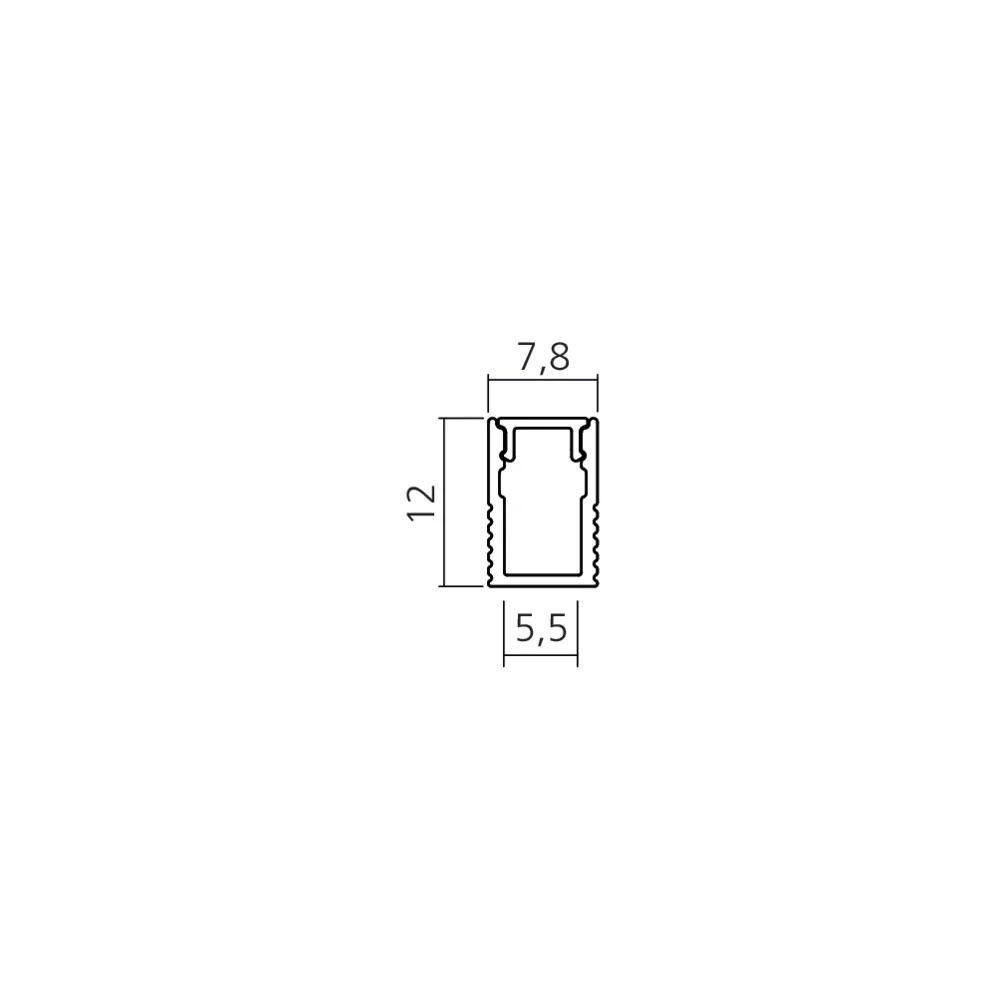 Profil 8x12 en applique