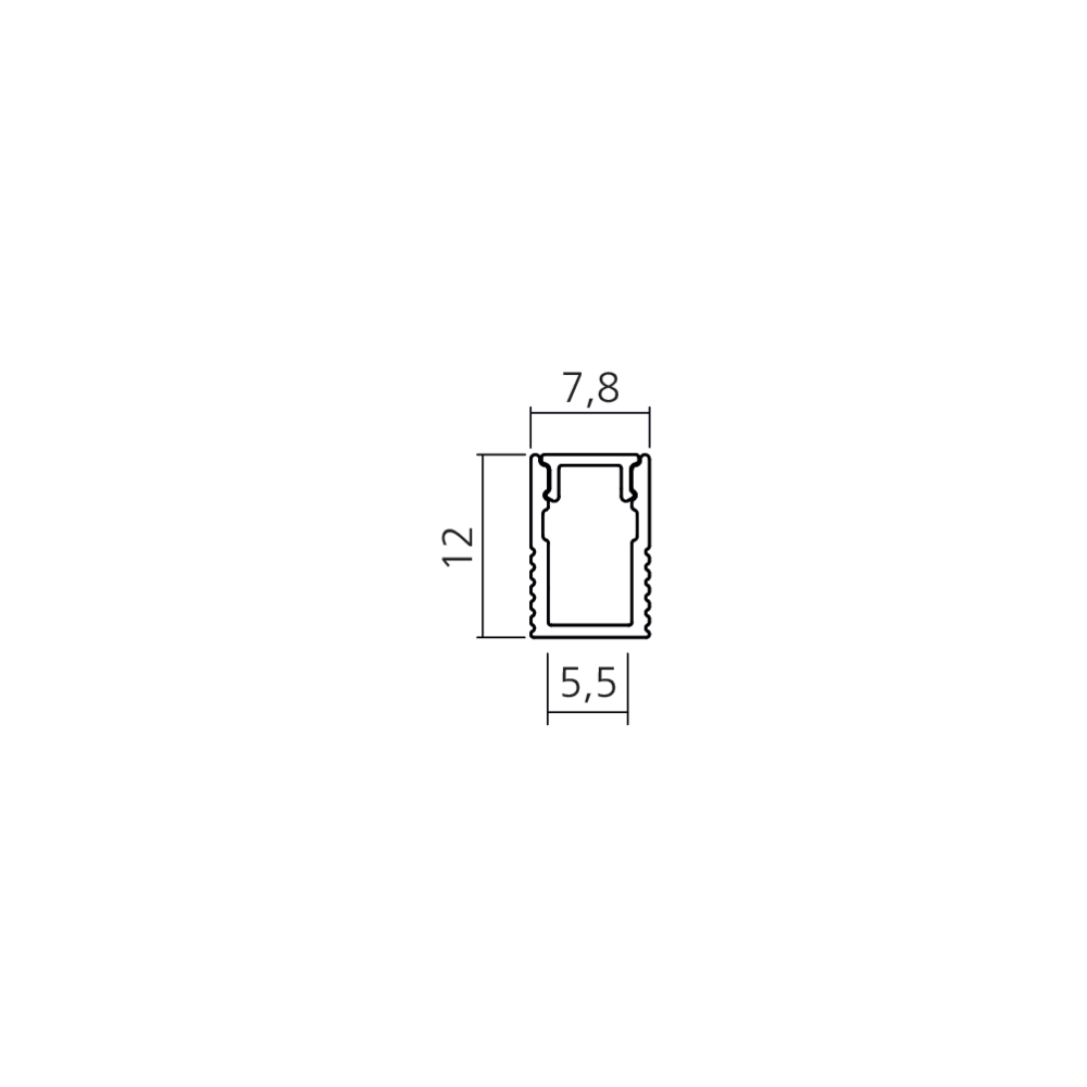 Profil 8x12 en applique
