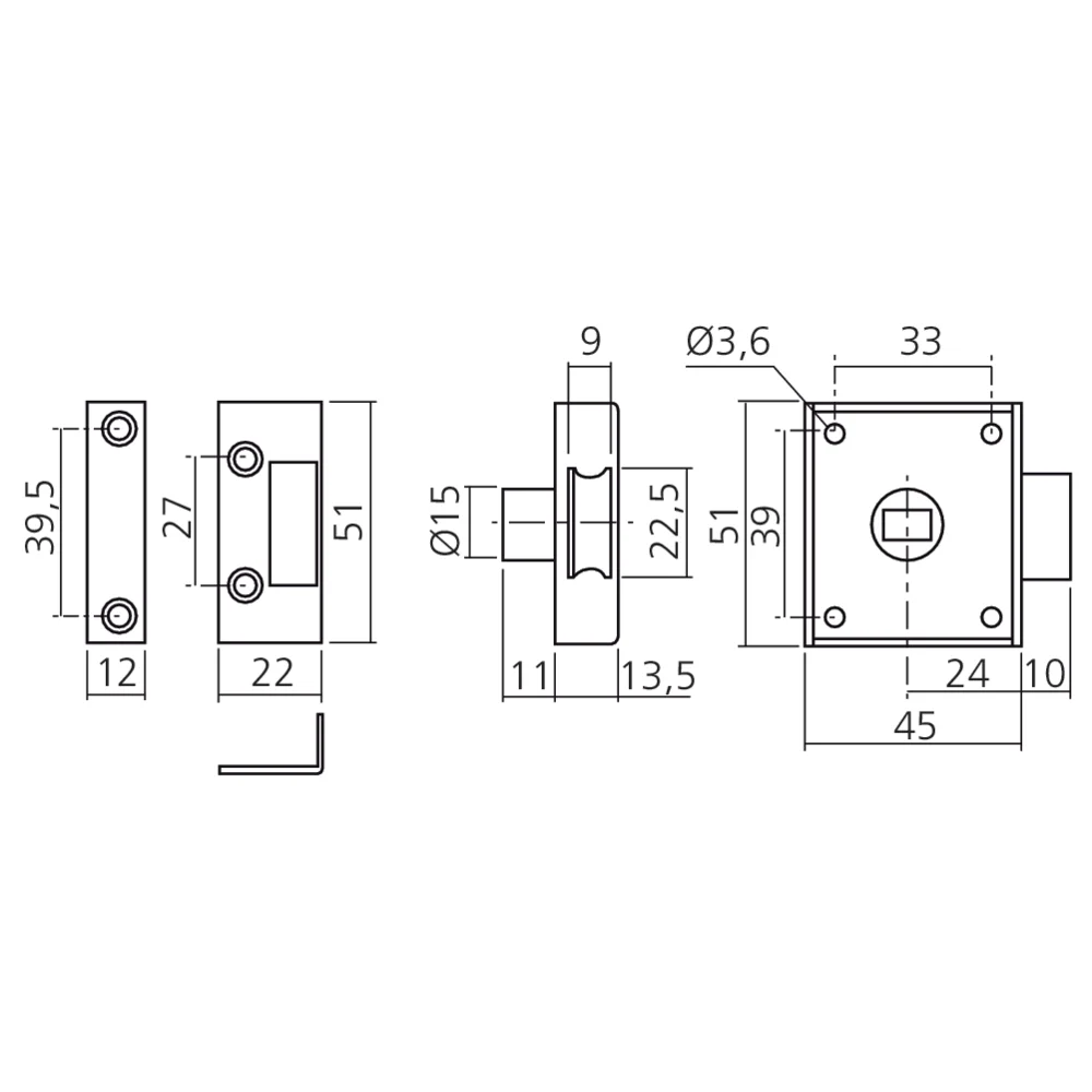 Serrure en applique GDF