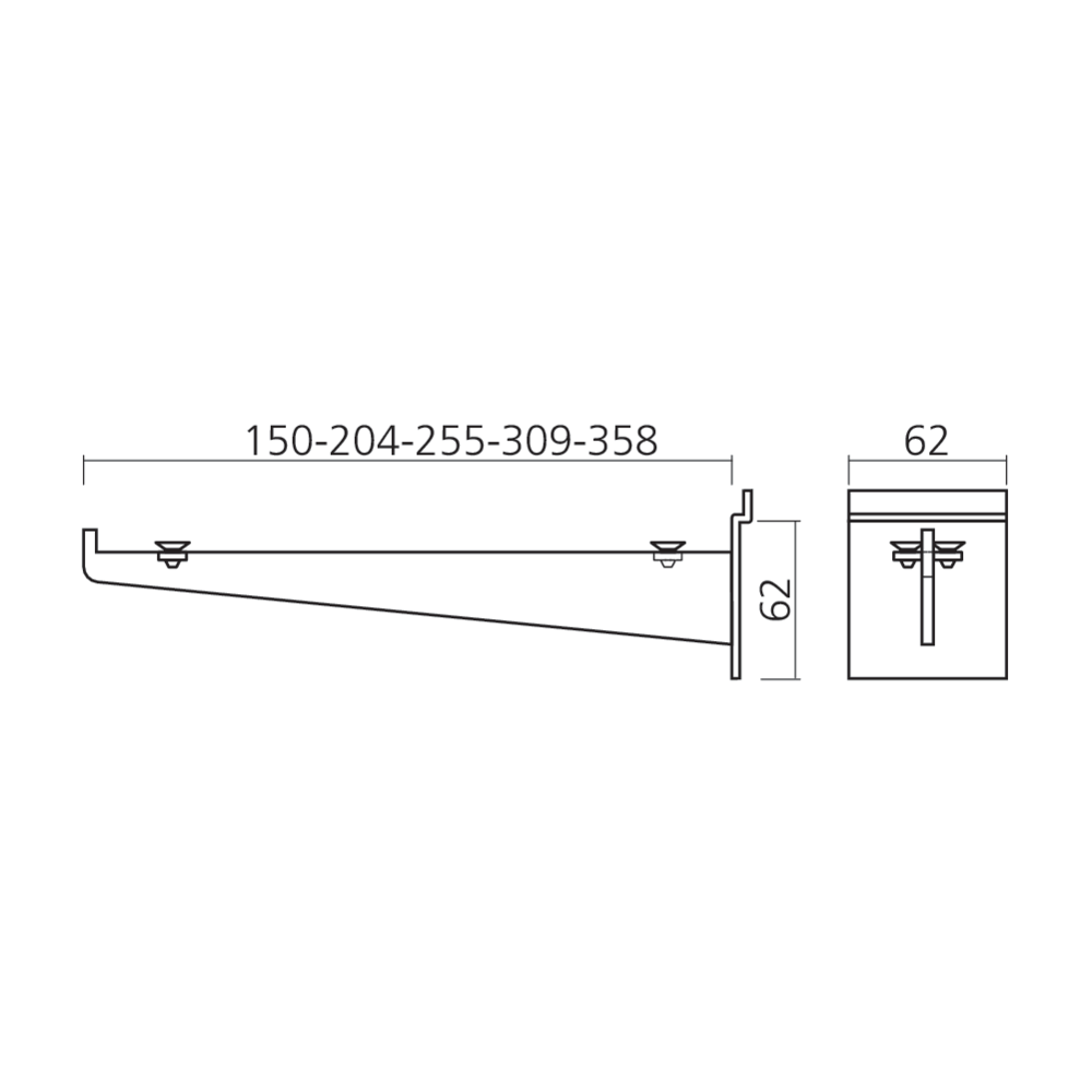 Support tablette verre
