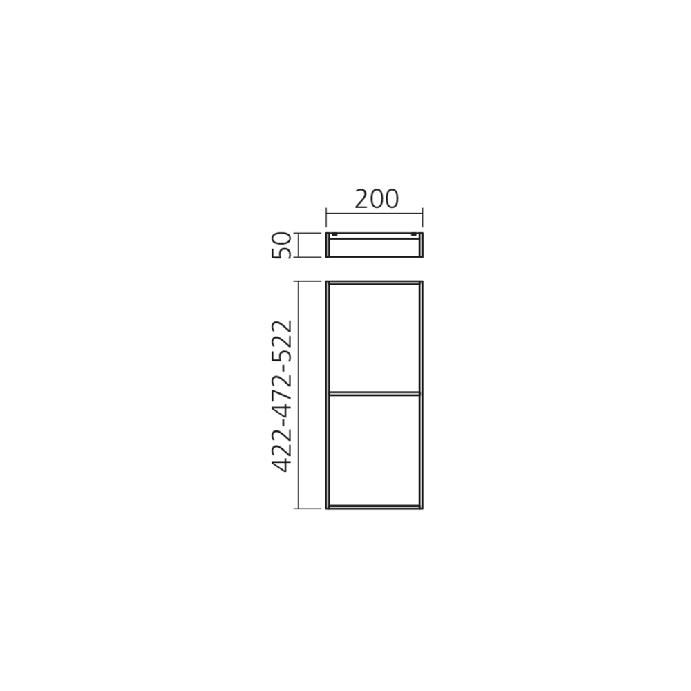 Cadre largeur 200 mm design acier