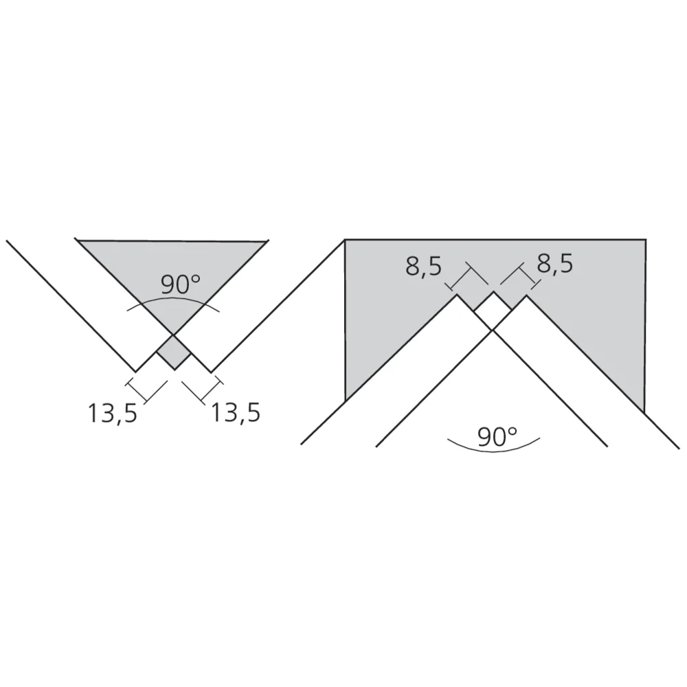 Angle pour profil plan de travail