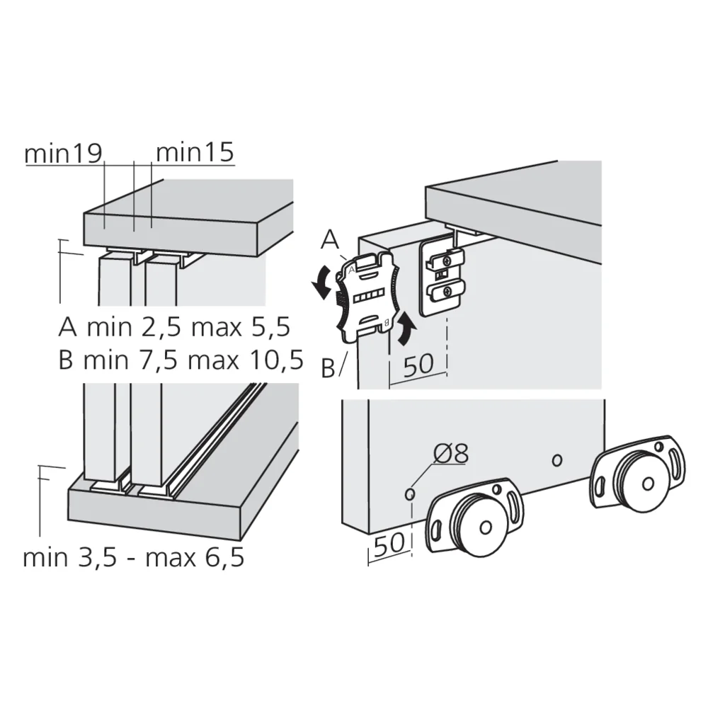 Garniture 1 porte Roll 52
