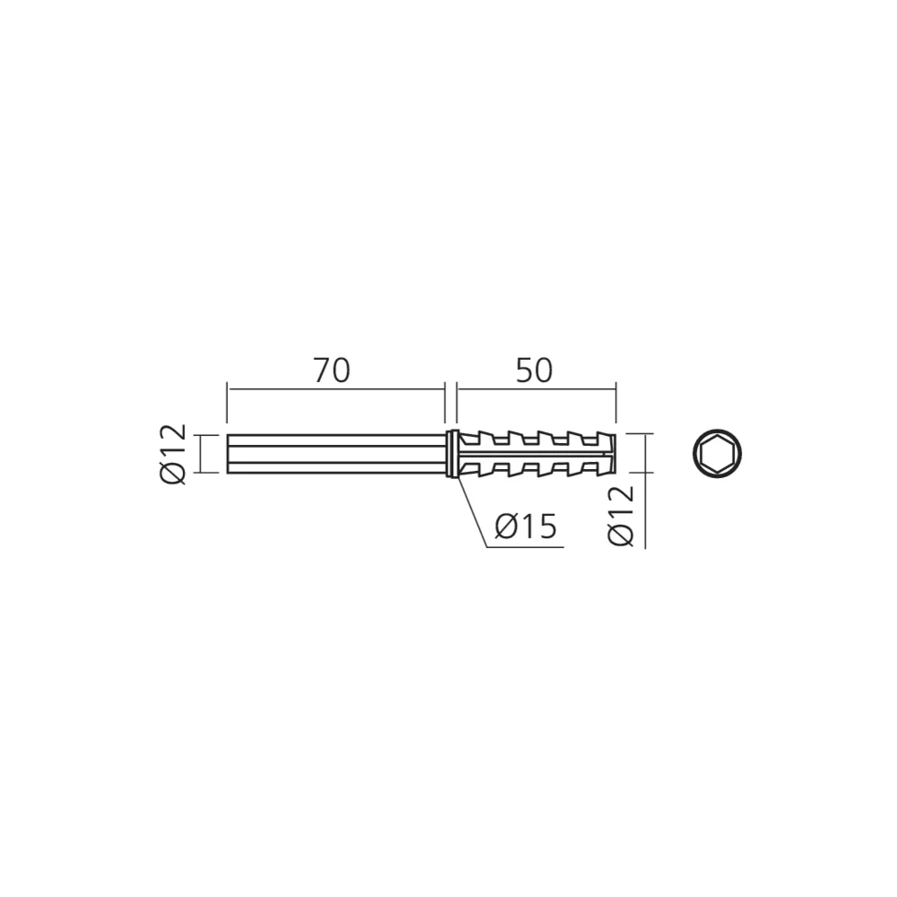 Console invisible Ø12 mm