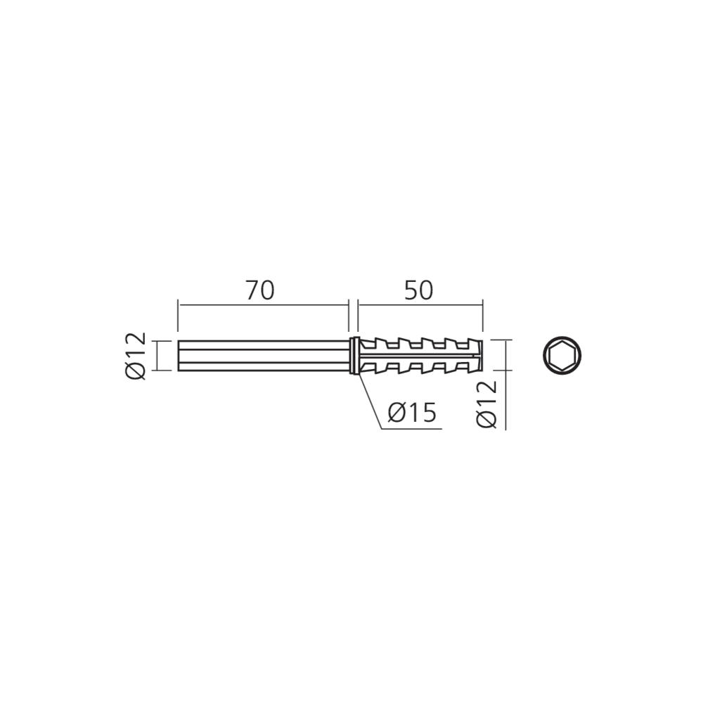 Console invisible Ø12 mm