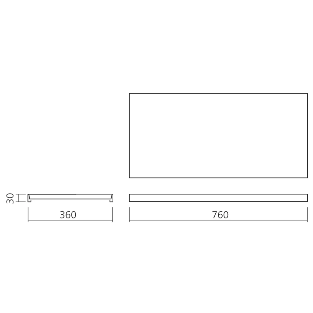 Tablette métal pour dossiers suspendus