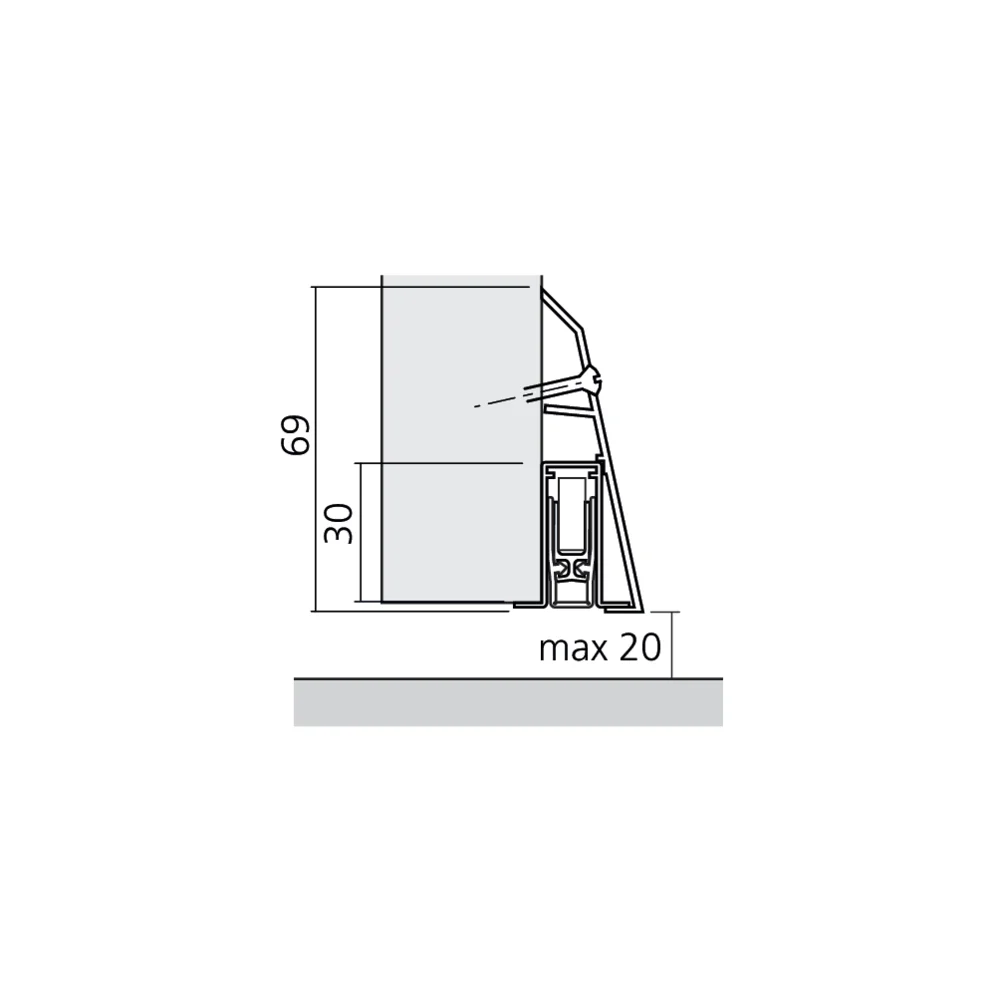 Joint de bas de porte bois en applique