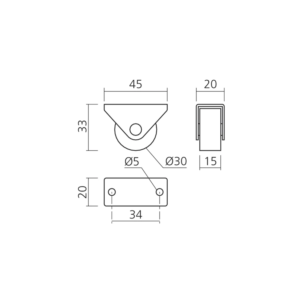 Roulette pour tiroir lit
