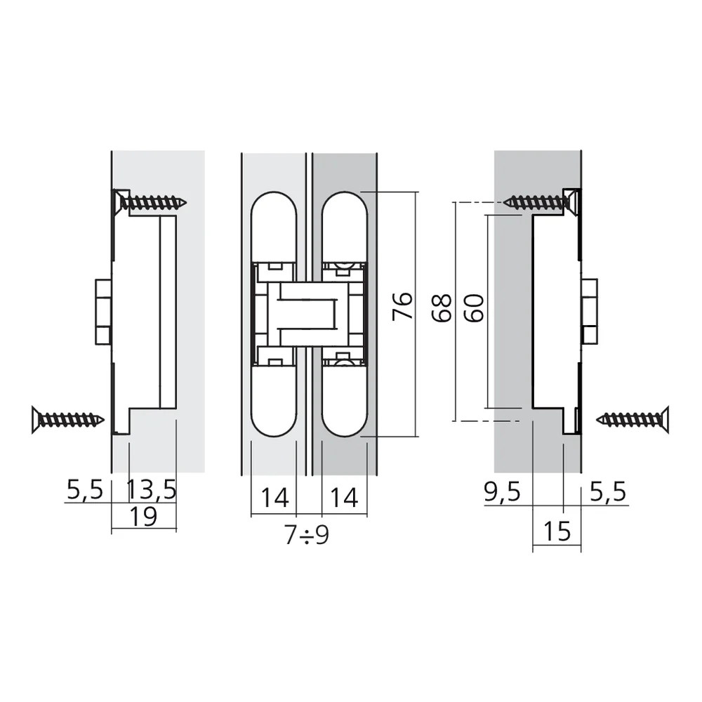 Charnière invisible