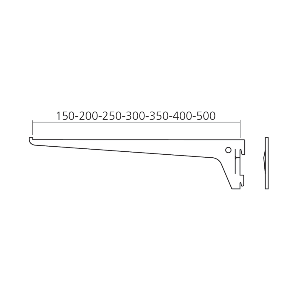 Support simple pour crémaillère acier