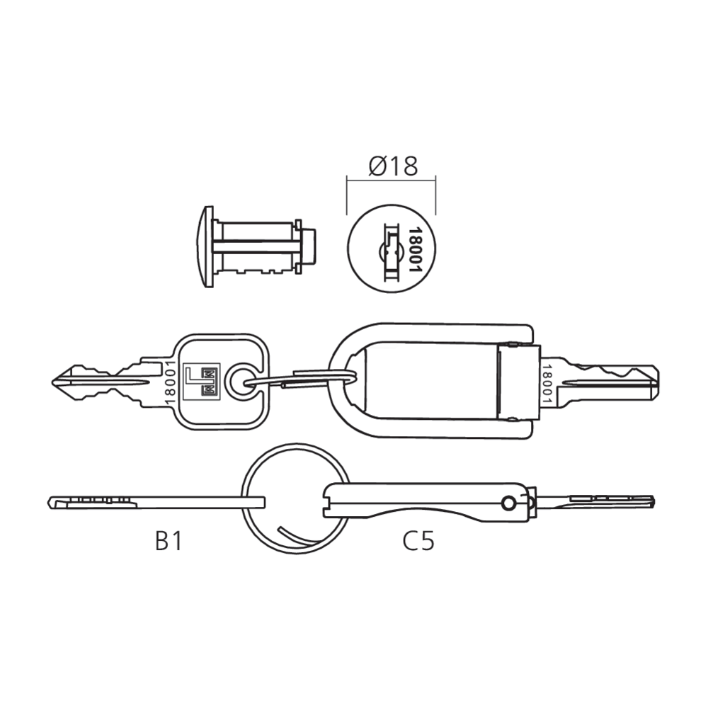 Barillet interchangeable