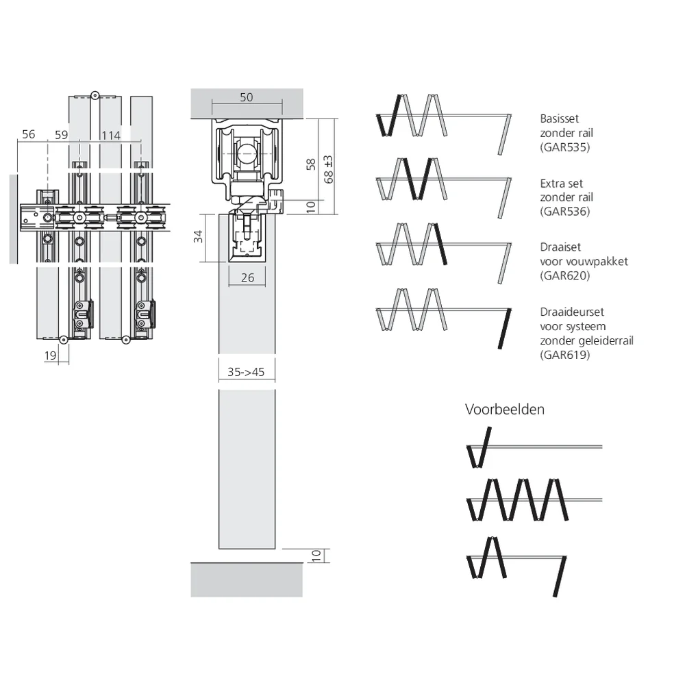 Garniture Centerfold 80/H