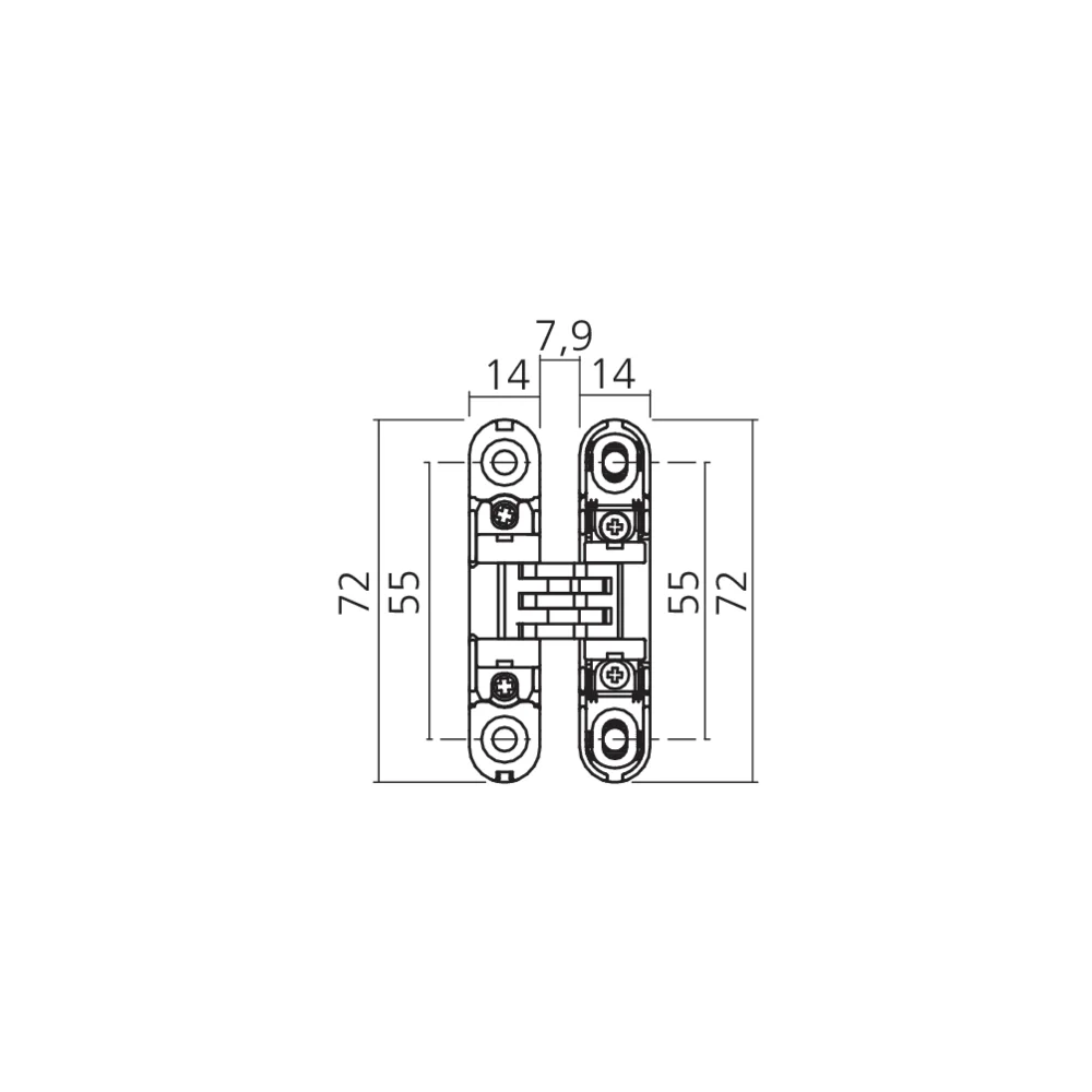 Charnière invisible