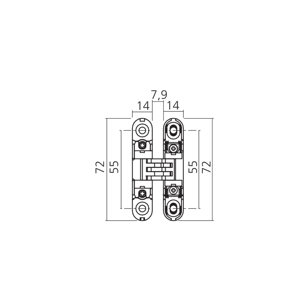 Charnière invisible