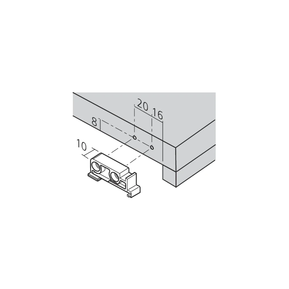 Attache arrière pour coulisse TANDEM