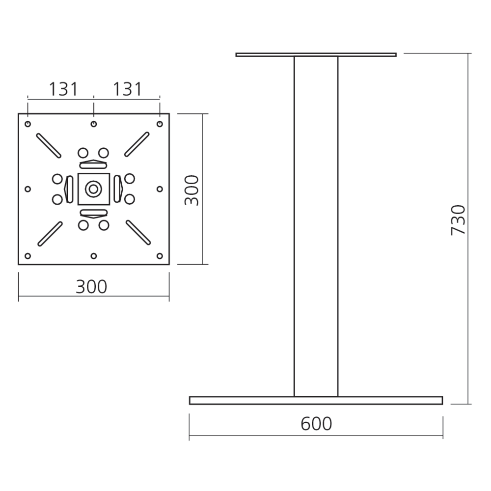 Pied de table rond