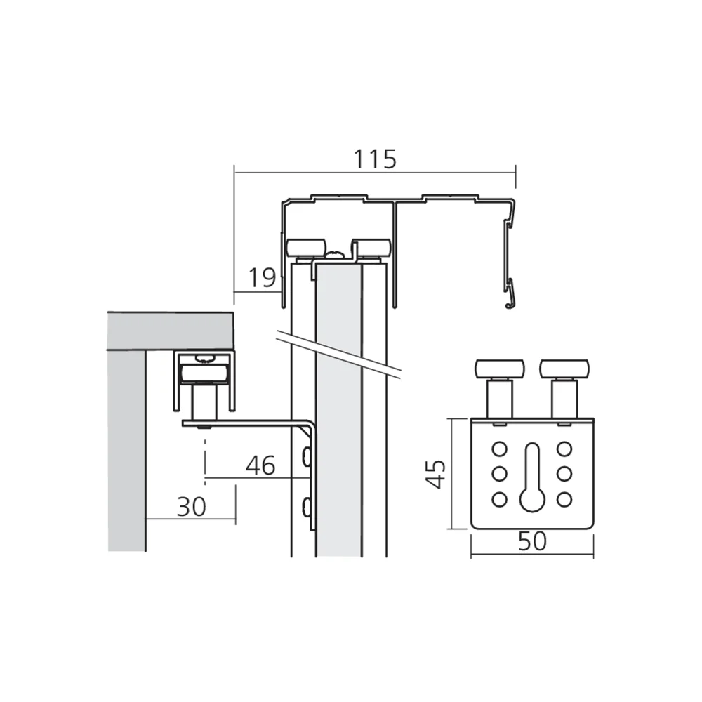 Kit coulissant sous pente