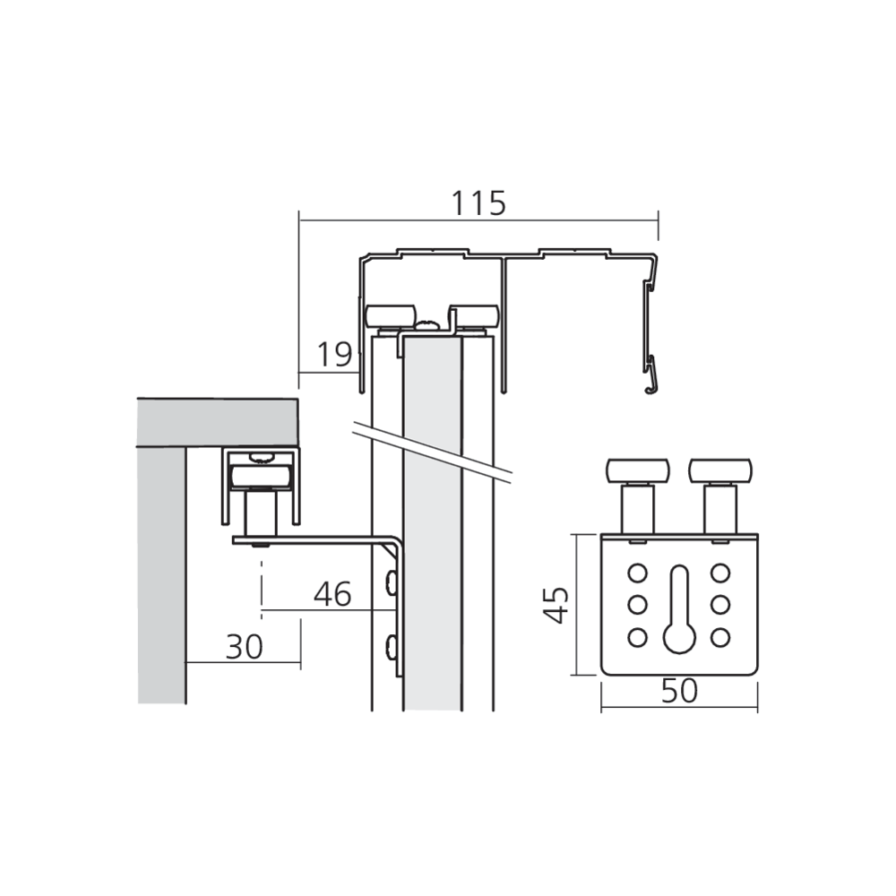 Kit coulissant sous pente