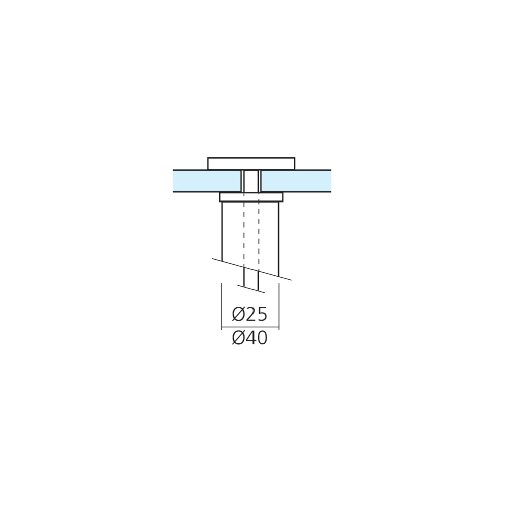 Fixation sur plaque de verre