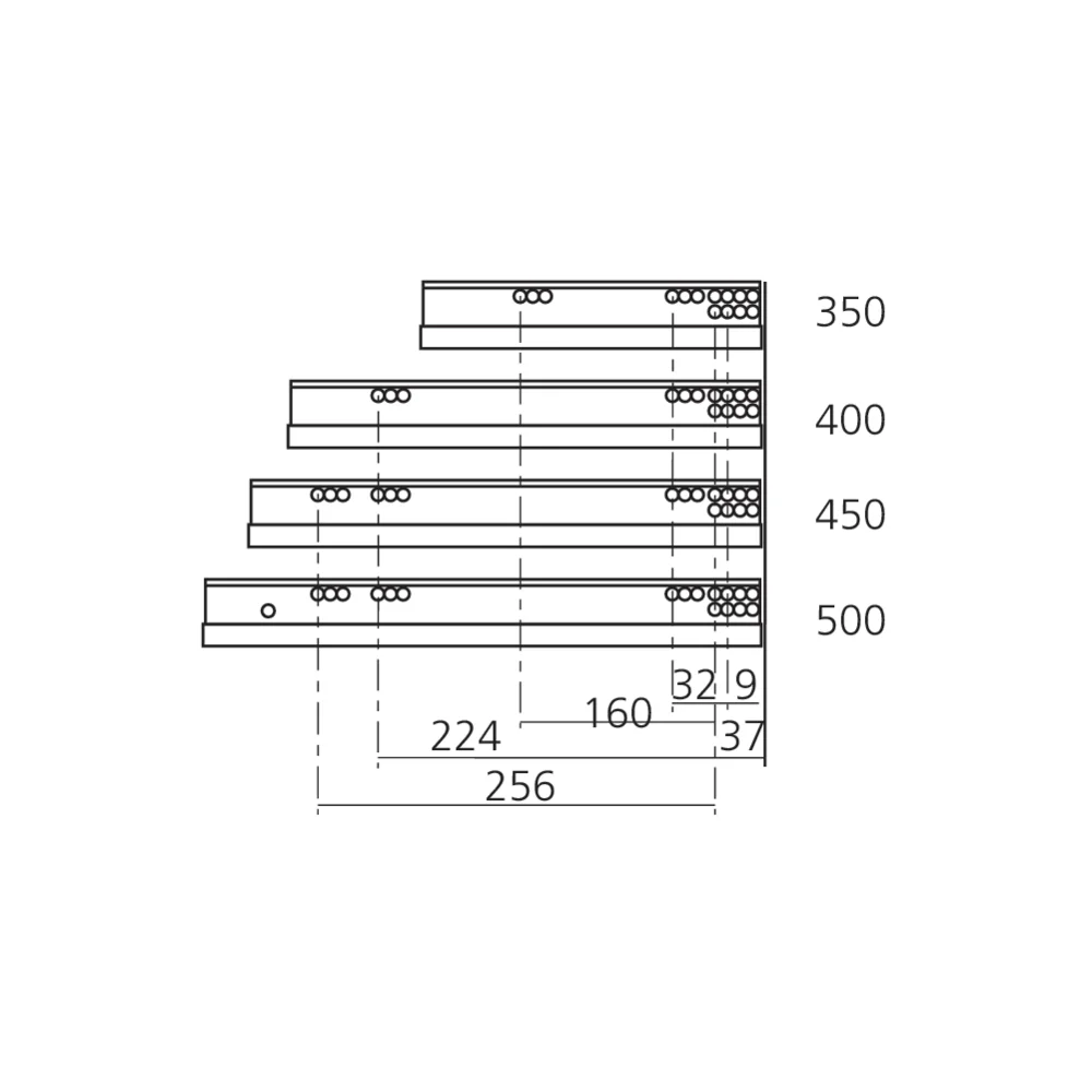 Coulisses MOVENTO montage sur le fond 40 kg BLUMOTION