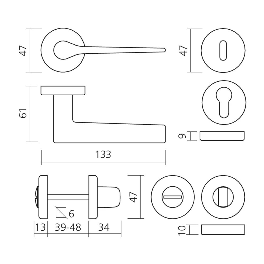 Ensemble sur rosace LAMA
