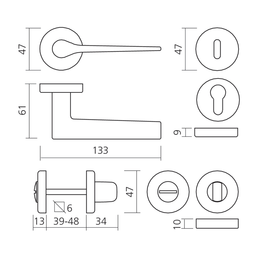 Ensemble sur rosace LAMA
