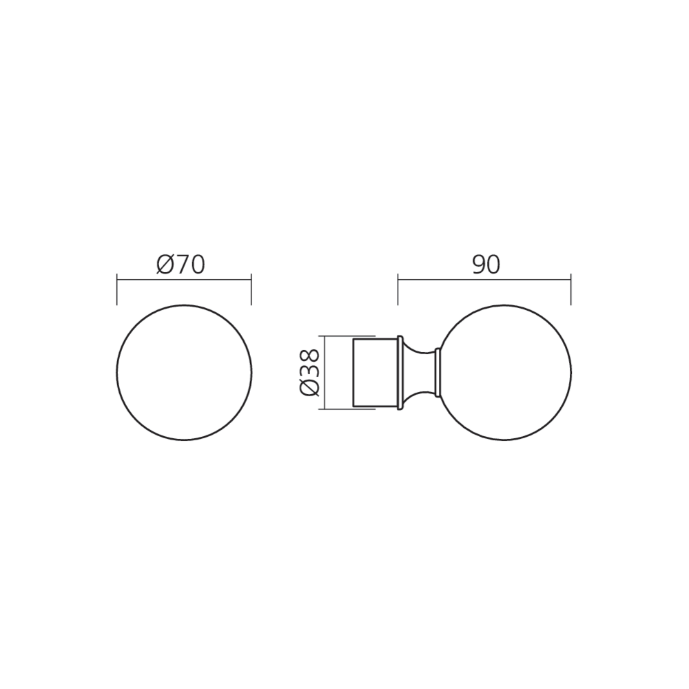 Embout sphérique sur pied