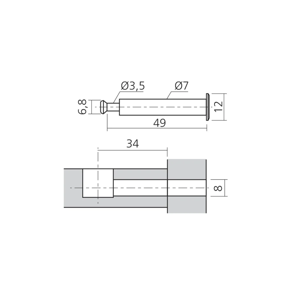 Tourillon borgne MINI15