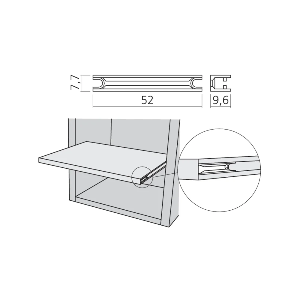 Taquet de tablette invisible