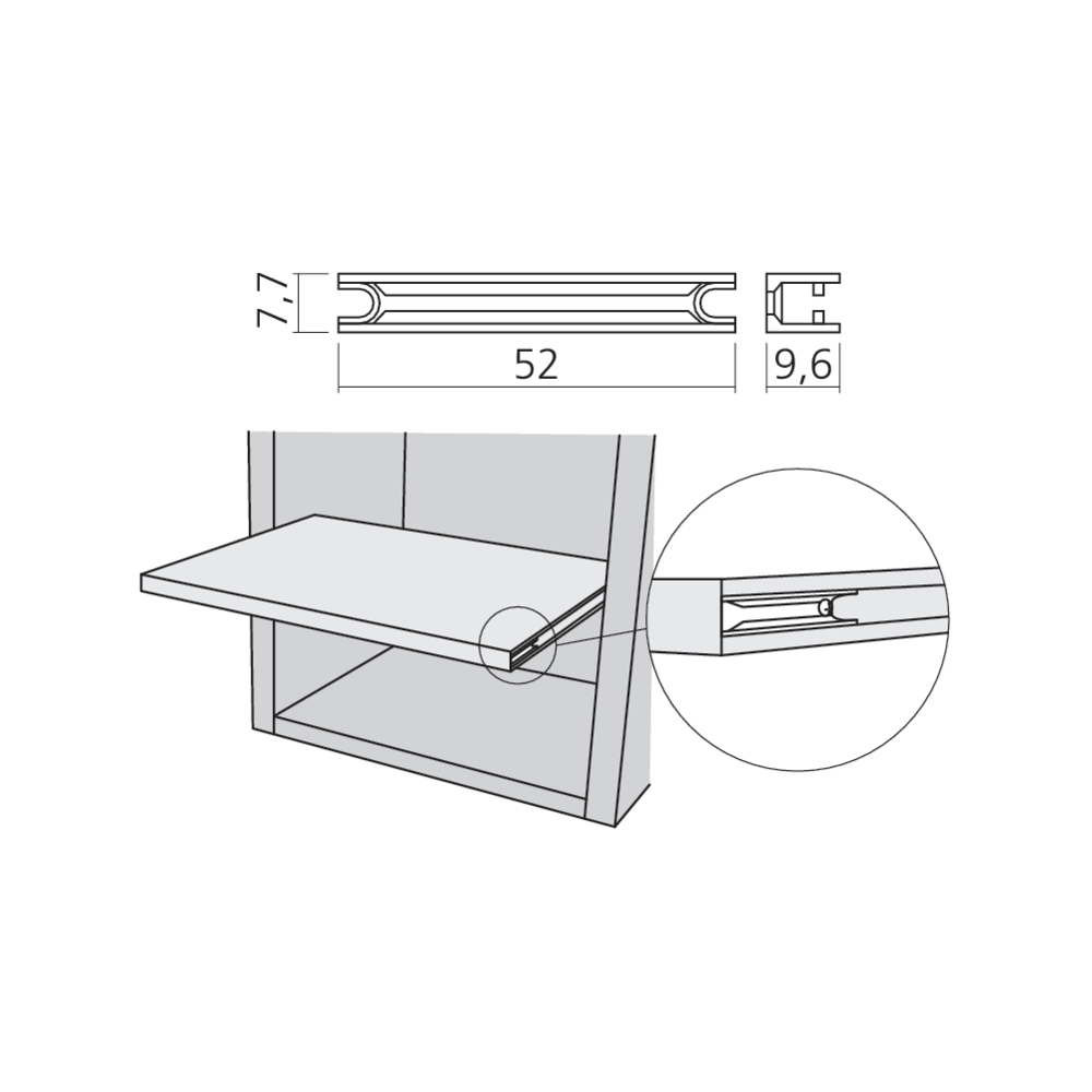 Taquet de tablette invisible