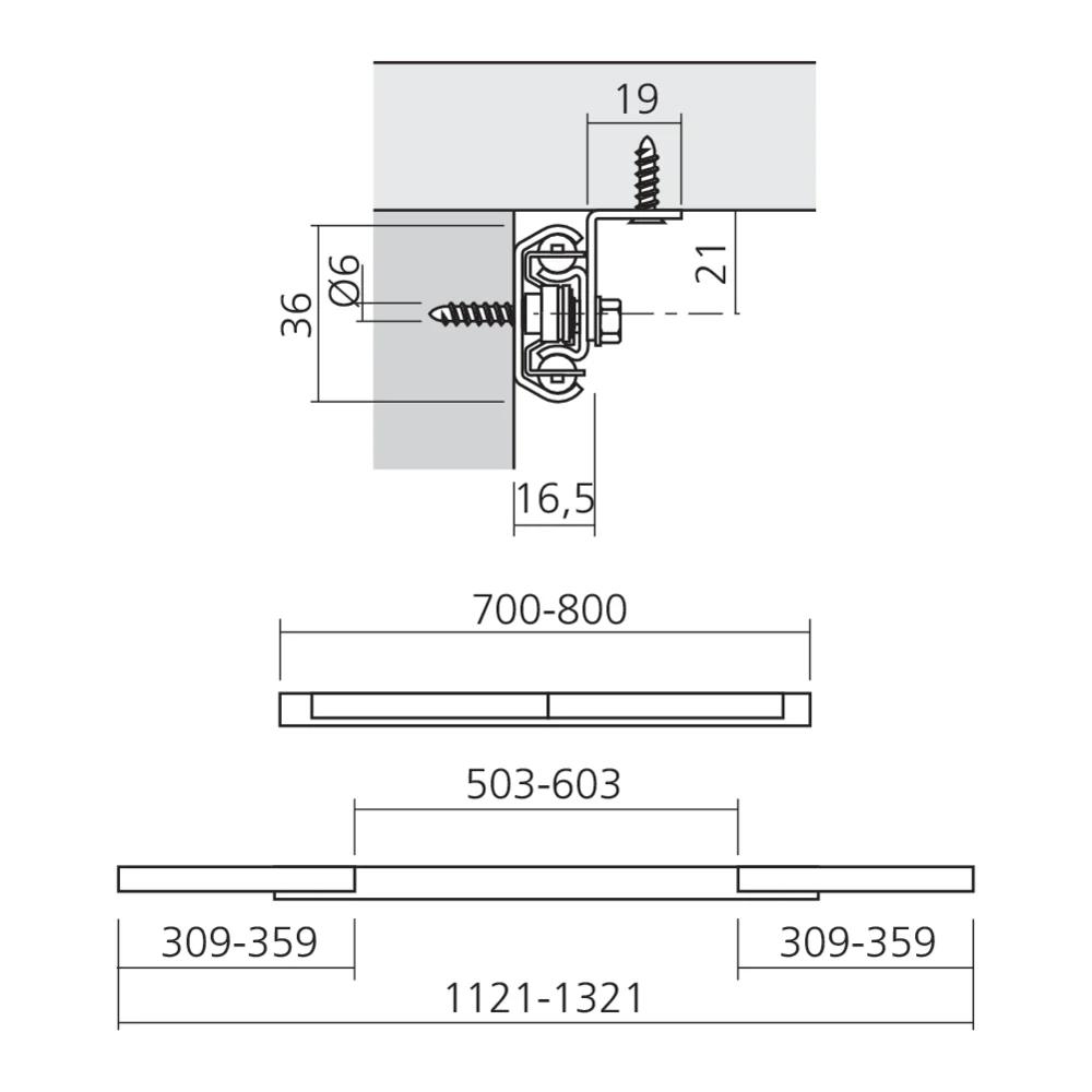 Coulisses de table à ouverture synchronisée