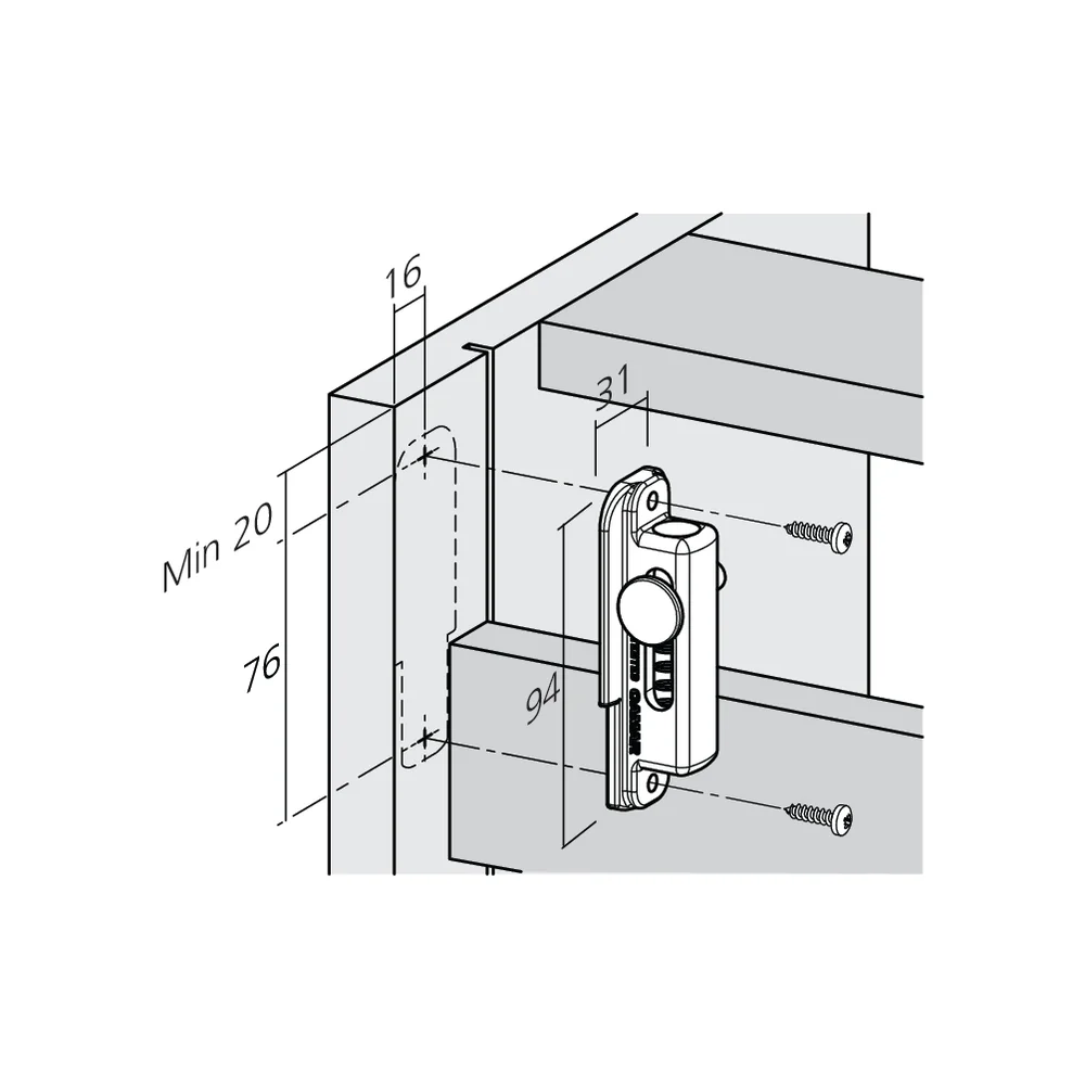 Attache pour élément bas
