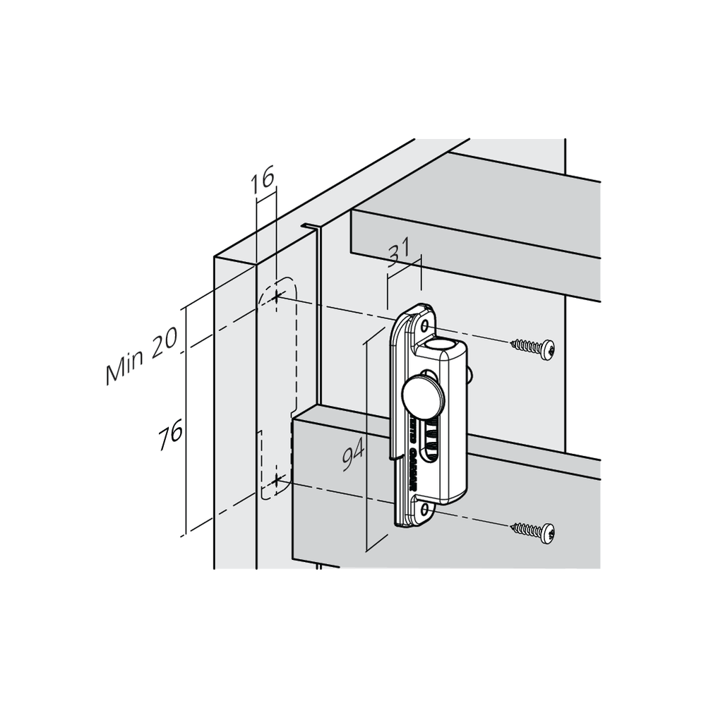 Attache pour élément bas