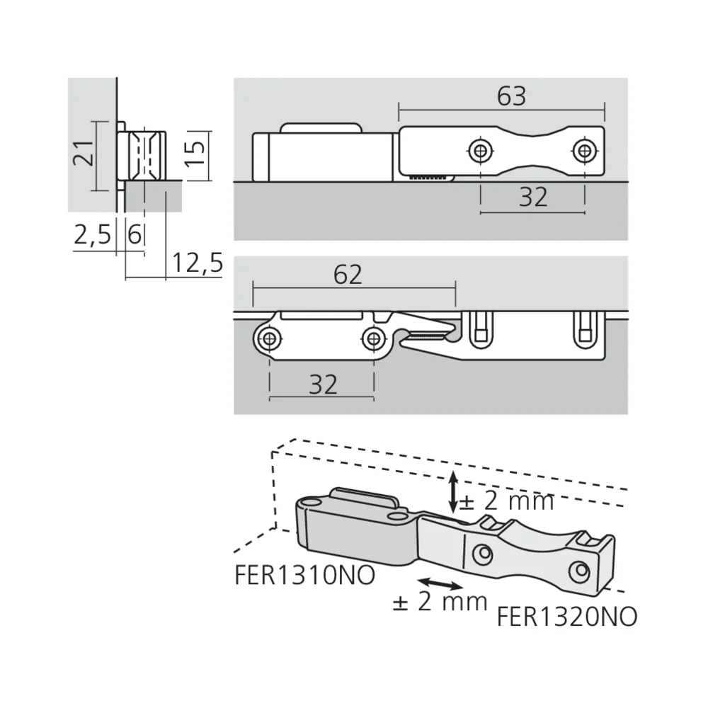 Ferrure d'assemblage
