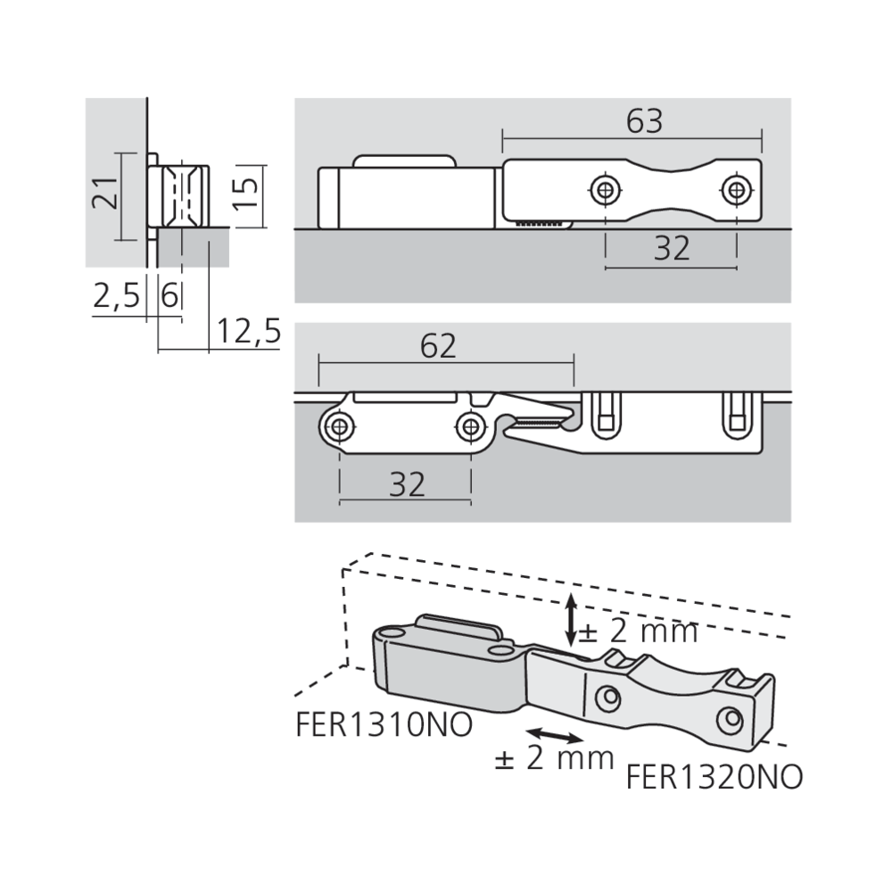 Ferrure d'assemblage