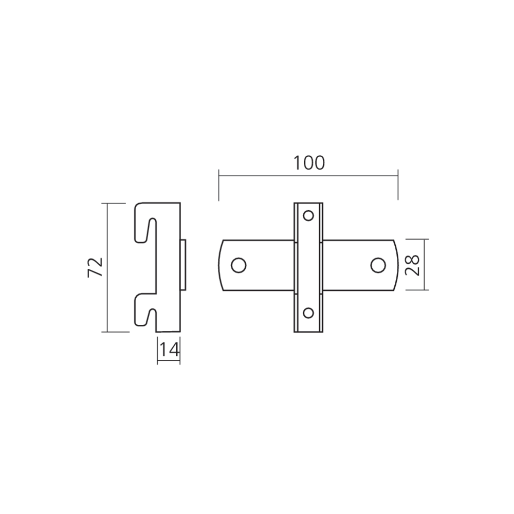 Bras d'écartement mural fixe