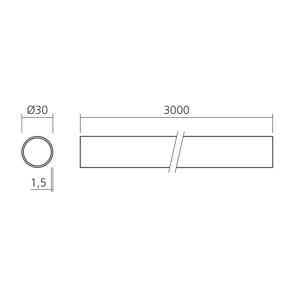 Tube Ø30 mm