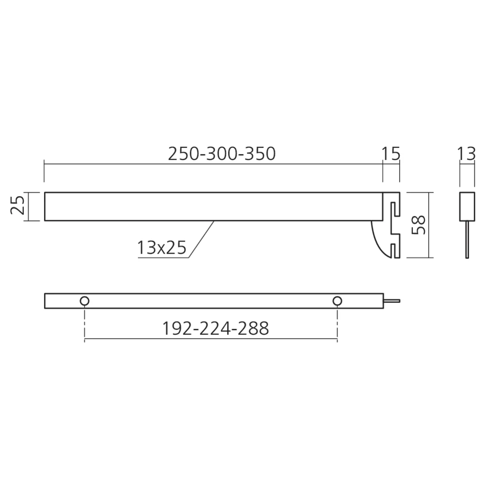 Support tablette verre et bois