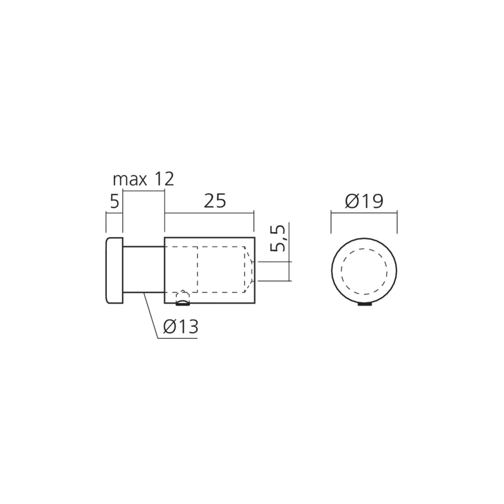 Support panneau verre