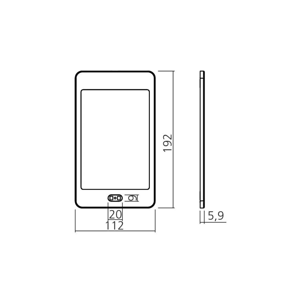 Spot LED rectangulaire en applique 12 V