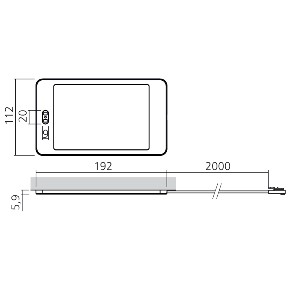 Spot LED rectangulaire en applique 12 V