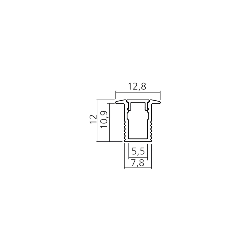 Profil 8x12 à encastrer